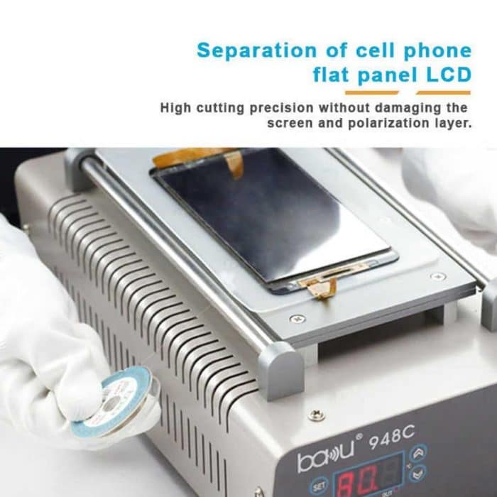 200m/329ft Carbon Steel Screen Separator Cutting Wire for Smartphone & Tablet LCD Screen Repair, BAKU 0.03mm, BAKU 0.04mm, BAKU 0.05mm, BAKU 0.06mm, BAKU 0.08mm – Bild 3