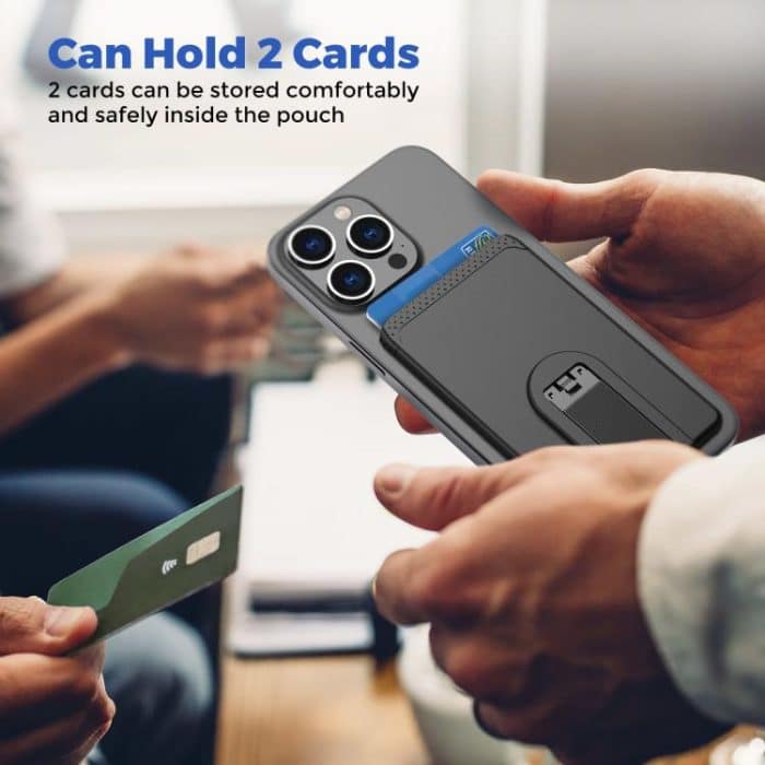 AhaStyle WG133 Adhesive Silicone Cell Phone Card Holder Phone Back Sticker Storage Bag, Adhesive With Stand – Bild 4