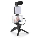 49 LEDs Streaming Lighting Kit for Phone All-in-One Video Recording Set with Tripod Stand &  Microphone, AY-49