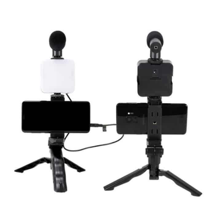 49 LEDs Streaming Lighting Kit for Phone All-in-One Video Recording Set with Tripod Stand &  Microphone, AY-49 – Bild 2