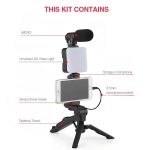 49 LEDs Streaming Lighting Kit for Phone All-in-One Video Recording Set with Tripod Stand &  Microphone, AY-49 – Bild 7