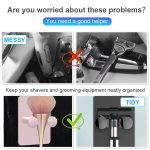3pcs /Pack Wall-Mounted No-Drill Shaver Organizer Manual/Safety Razor Hook – Bild 3