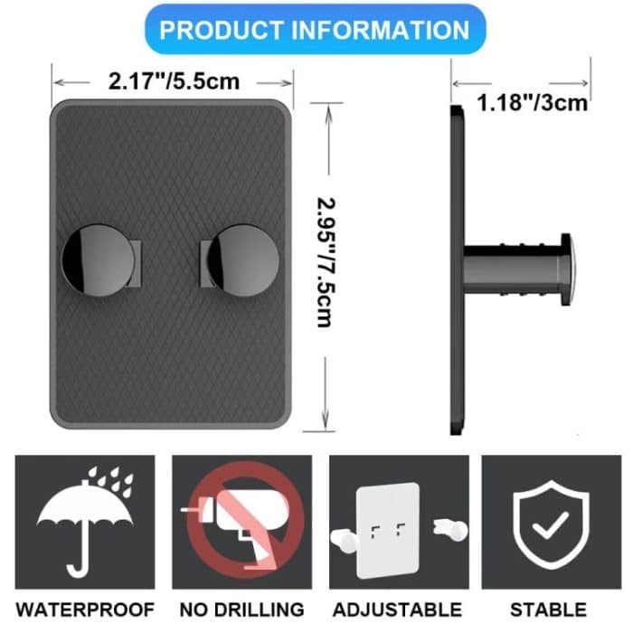 3pcs /Pack Wall-Mounted No-Drill Shaver Organizer Manual/Safety Razor Hook – Bild 7