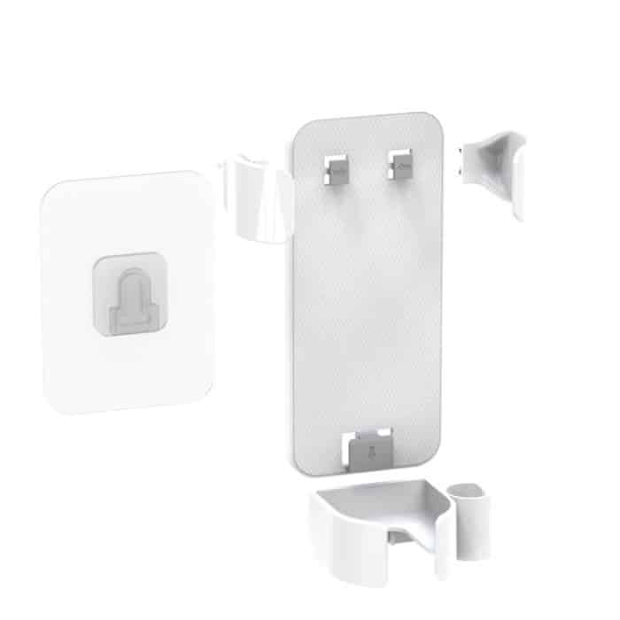 TBD0606036001A.jpg Bathroom Wall-Mounted Curling Iron Organizer Holder with Adjustable Clamps Built-In Cord Wrap – Bild 1