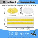 For Karcher Easyfix SC1 SC2 SC3 SC4 SC5 SV7 Steam Mop Replacement, 3pcs /Pack  Flat Mop Attachments, 3pcs /Pack Mop Pads – Bild 3