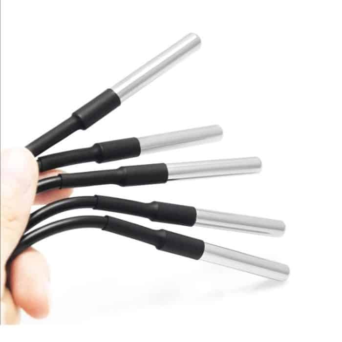 2 teile/paket DS18B20 Wasserdichte Temperatur Sensor Sonde Edelstahl Gekapselt 1m Kabel – Bild 4