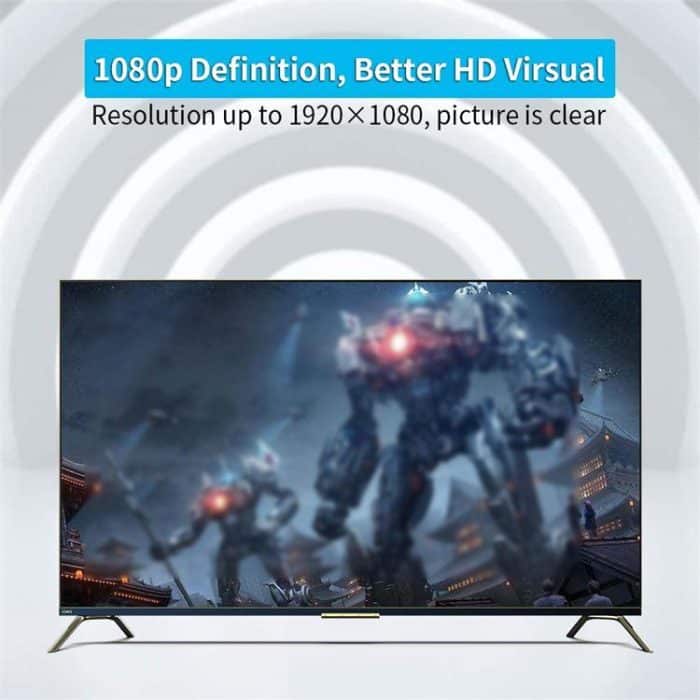 QGeeM VGA Male To HDMI Female Adapter With 5V Micro USB Power & Audio Transmission 1080P 60Hz – Bild 3