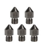 MK8 Hardened Steel Nozzle High-Temperature Resistant 3D Printer Extruder Hotend, 5pcs /Pack 1.75/0.2mm, 5pcs /Pack 1.75/0.3mm, 5pcs /Pack 1.75/0.4mm, 5pcs /Pack 1.75/0.5mm, 5pcs /Pack 1.75/0.6mm, 5pcs /Pack 1.75/0.8mm, 5pcs /Pack 1.75/1.0mm