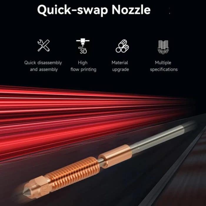 All-in-One Chrome Zirconium Copper Nozzle for Creality Ender-3 V3/K1C/K1 Max 3D Printers, 1.75/0.2mm, 1.75/0.4mm, 1.75/0.6mm, 1.75/0.8mm, 1.75/1.0mm – Bild 3