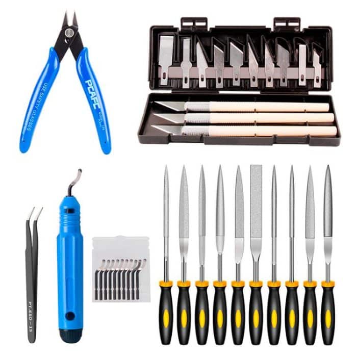 3D Printer Tool Kit Model Cleaning Tools, Carving Knife, File, Edge Trimmer & Polishing Supplies, 36 In 1 – Bild 1