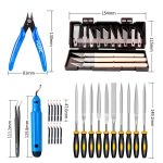 3D Printer Tool Kit Model Cleaning Tools, Carving Knife, File, Edge Trimmer & Polishing Supplies, 36 In 1 – Bild 3