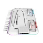 For PS5 Slim / Pro Multi-functional Cooling Stand with Controller Charging Station & Game Disc Storage Holder