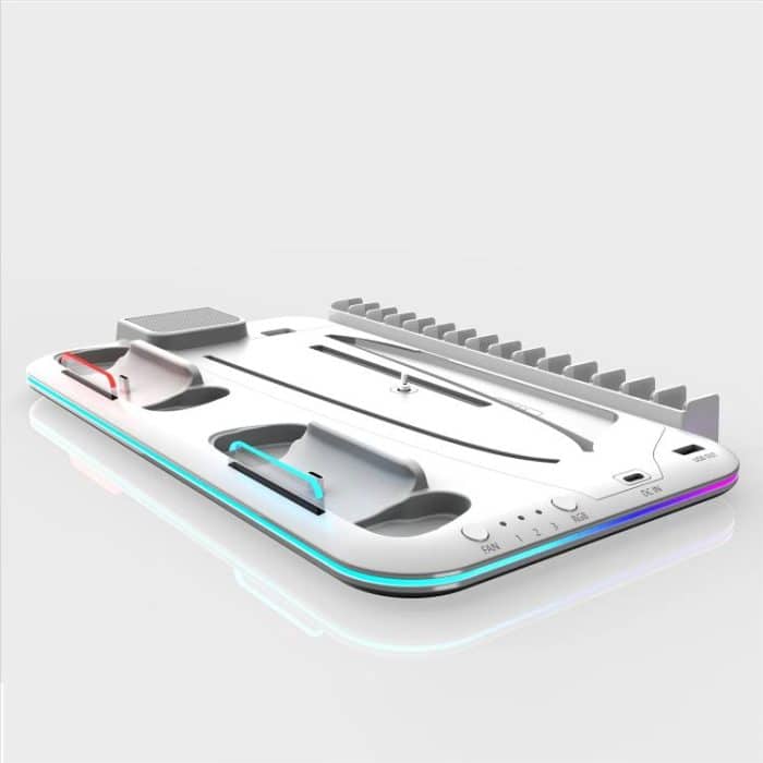 For PS5 Slim / Pro Multi-functional Cooling Stand with Controller Charging Station & Game Disc Storage Holder – Bild 2