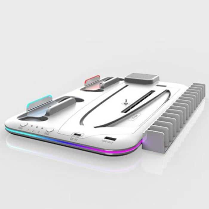 For PS5 Slim / Pro Multi-functional Cooling Stand with Controller Charging Station & Game Disc Storage Holder – Bild 3