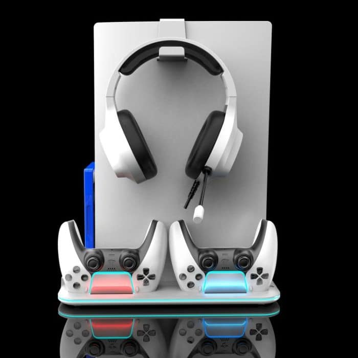 For PS5 Slim / Pro Multi-functional Cooling Stand with Controller Charging Station & Game Disc Storage Holder – Bild 6