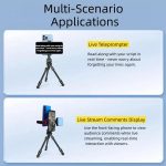 Dual Phone Mount Teleprompter Stand with Arca-Swiss Base Compatible with DJI Stabilizers for Live Streaming/Vlogging/Video Recording – Bild 4