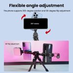 Dual Phone Mount Teleprompter Stand with Arca-Swiss Base Compatible with DJI Stabilizers for Live Streaming/Vlogging/Video Recording – Bild 5