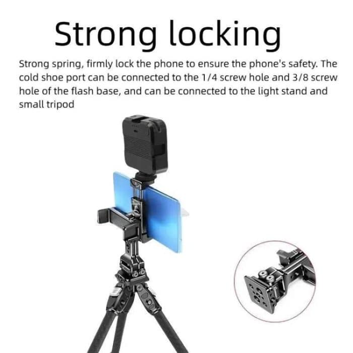 Dual Phone Mount Teleprompter Stand with Arca-Swiss Base Compatible with DJI Stabilizers for Live Streaming/Vlogging/Video Recording – Bild 7