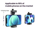 Leaplight Dual Cold Shoe All-Metal Phone Mount with 4x1/4 Inch Screw Ports & Arri Locating Holes – Bild 7