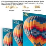 VegGieg V-H301 HDMI 2.0 HD Cable 4K 60Hz TV Set-Top Box Computer Monitor Projection Video Cable, 1.5M, 2M, 3M, 5M, 10M, 15M, 20M – Bild 7