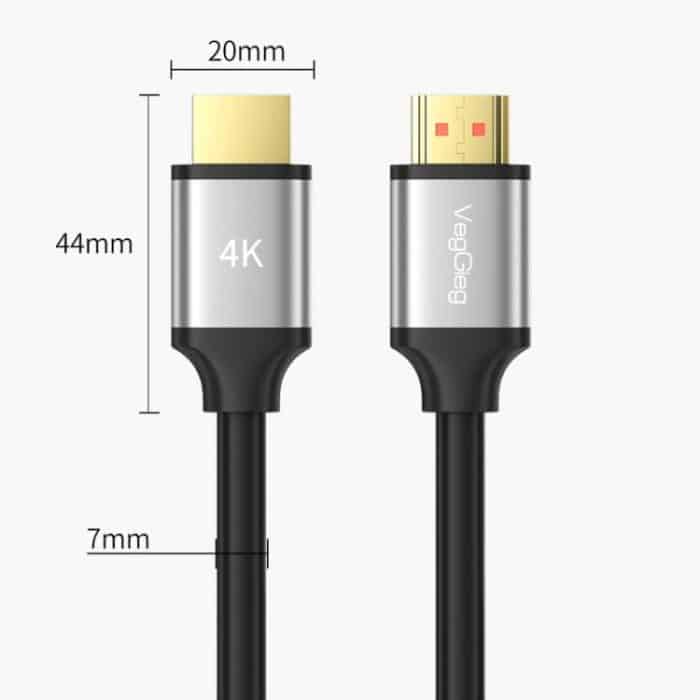 VegGieg V-H301 HDMI 2.0 HD Cable 4K 60Hz TV Set-Top Box Computer Monitor Projection Video Cable, 1.5M, 2M, 3M, 5M, 10M, 15M, 20M – Bild 9