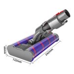Für Dyson V7/V8/V10/V11/V15 Doppelrollen-Bodenbürste aus weichem Samt mit LED-Stauberkennung – Bild 6