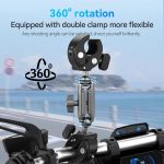 TELESIN Camera Double Clip Crab Clamp 360 Rotating Motorcycle Bicycle Handlebar Mount, Double Clip – Bild 5