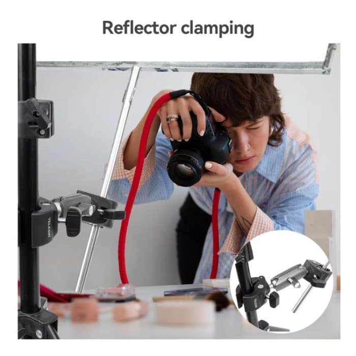 TELESIN Camera Double Clip Crab Clamp 360 Rotating Motorcycle Bicycle Handlebar Mount, Double Clip – Bild 10