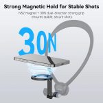 TELESIN Mobile Phone Magnetic Stand Two Claw Adapter Compatible with Chest Strap, Backpack Clip, Neck Mount, Phone Magnetic Stand – Bild 4