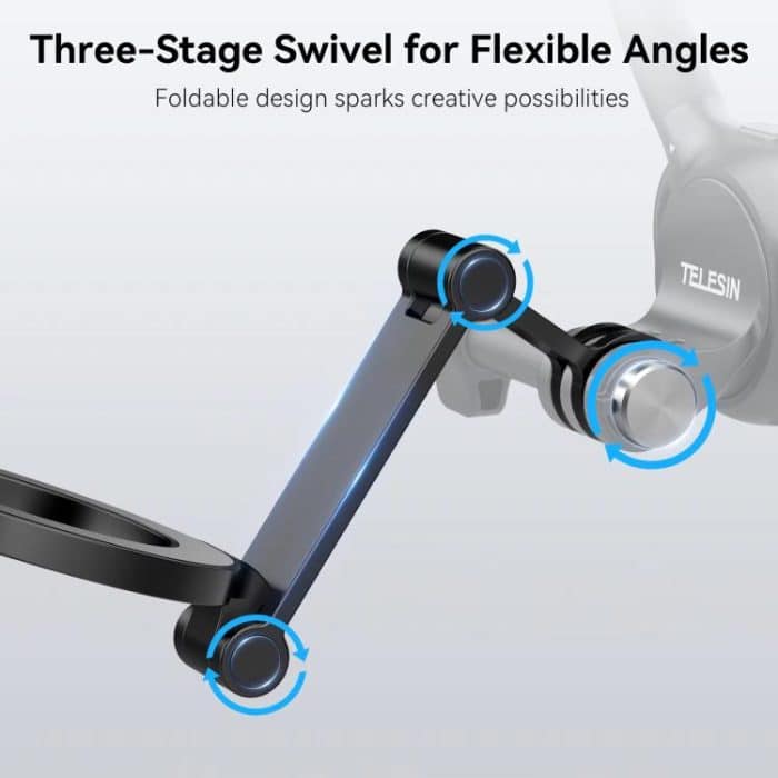 TELESIN Mobile Phone Magnetic Stand Two Claw Adapter Compatible with Chest Strap, Backpack Clip, Neck Mount, Phone Magnetic Stand – Bild 5