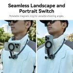 TELESIN Mobile Phone Magnetic Stand Two Claw Adapter Compatible with Chest Strap, Backpack Clip, Neck Mount, Phone Magnetic Stand – Bild 6