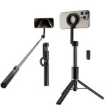 TELESIN 1.3m Magnetic Selfie Stick Tripod Phone Stand for Outdoor Vlog & Live Streaming with Bluetooth Remote