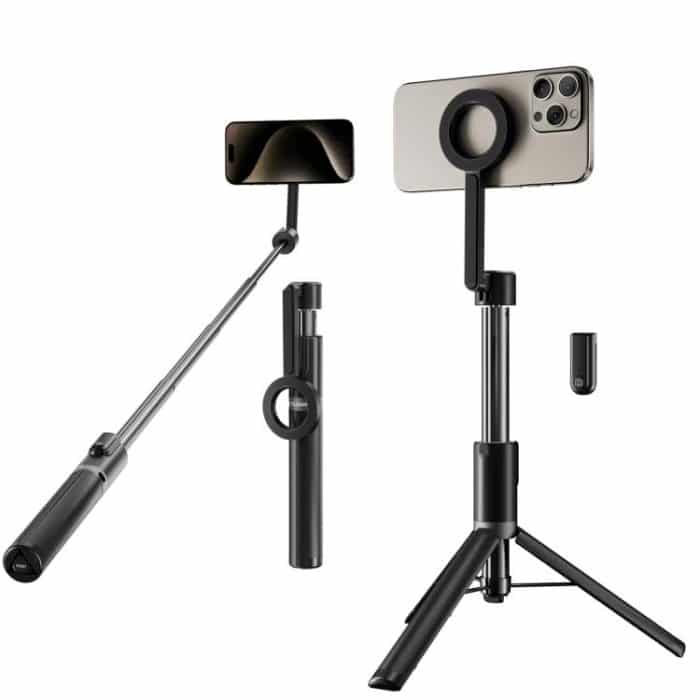 TBD0606068401A.jpg TELESIN 1.3m Magnetic Selfie Stick Tripod Phone Stand for Outdoor Vlog & Live Streaming with Bluetooth Remote – Bild 1