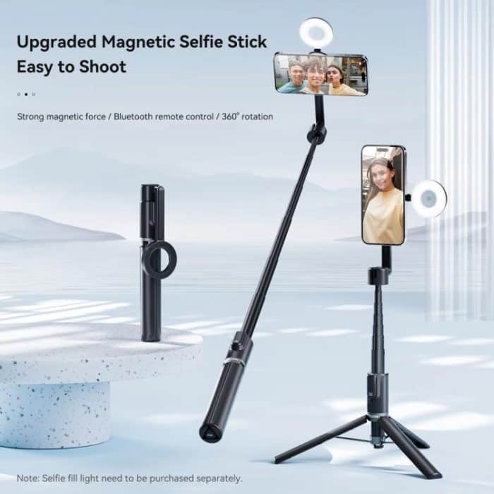 TELESIN 1.3m Magnetic Selfie Stick Tripod Phone Stand for Outdoor Vlog & Live Streaming with Bluetooth Remote – Bild 2