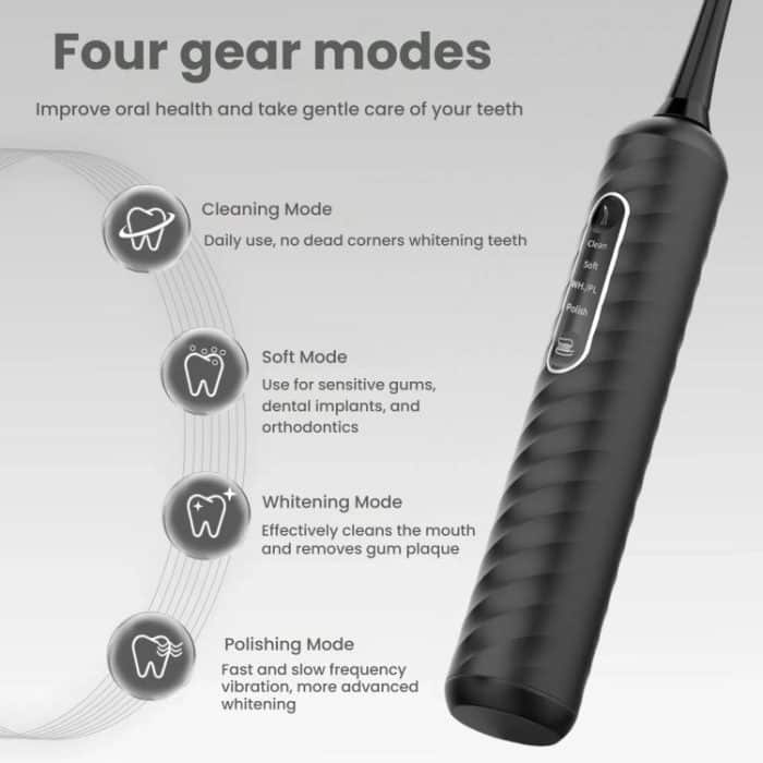 3-in-1 Electric Toothbrush, Water Flosser & Oral Irrigator with 180mL Detachable Tank – Bild 4