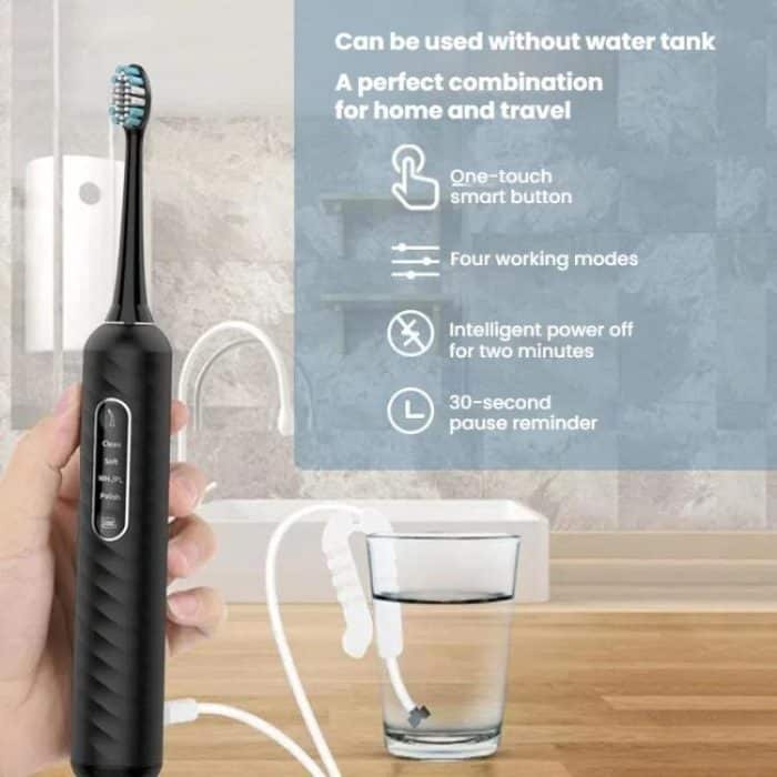 3-in-1 Electric Toothbrush, Water Flosser & Oral Irrigator with 180mL Detachable Tank – Bild 6