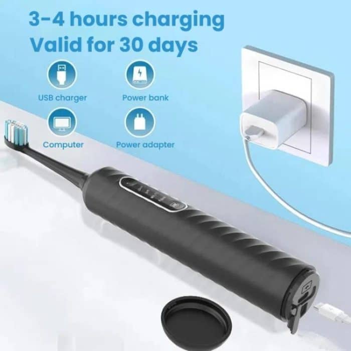 3-in-1 Electric Toothbrush, Water Flosser & Oral Irrigator with 180mL Detachable Tank – Bild 8