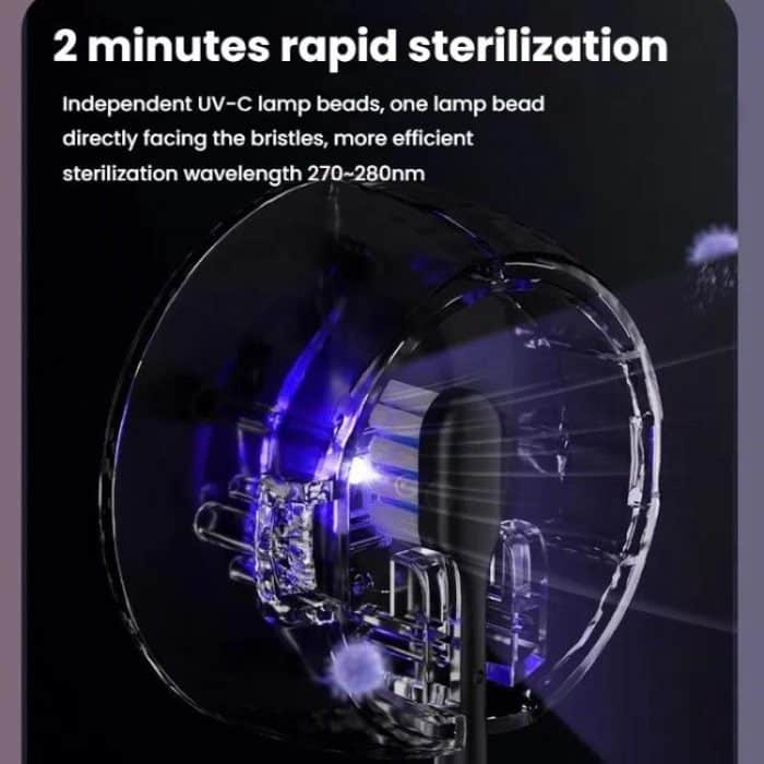 Rechargeable Sonic Electric Toothbrush for Adults with Custom Mode, Antibacterial Brush Heads, Smart Timer, Sterilization White, Sterilization Light Purple, Standard White, Standard Light Purple – Bild 3