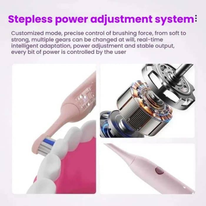 Rechargeable Sonic Electric Toothbrush for Adults with Custom Mode, Antibacterial Brush Heads, Smart Timer, Sterilization White, Sterilization Light Purple, Standard White, Standard Light Purple – Bild 4