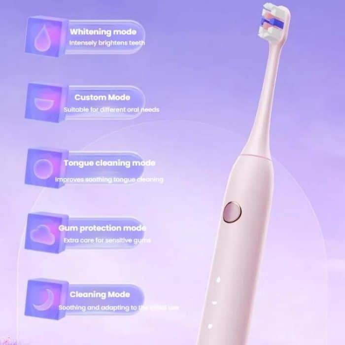 Rechargeable Sonic Electric Toothbrush for Adults with Custom Mode, Antibacterial Brush Heads, Smart Timer, Sterilization White, Sterilization Light Purple, Standard White, Standard Light Purple – Bild 7