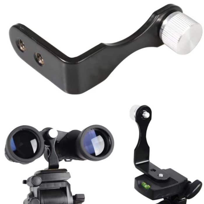 TBD0606071401A.jpg Binoculars Tripod Adapter L-Shaped Metal Mount Connector for Photography, Stabilizing Binocular – Bild 1
