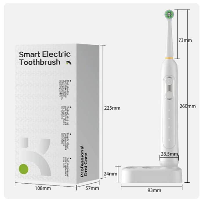 Rechargeable Electric Toothbrush for Adults 4200 RPM Rotating Brush IPX8 Waterproof Inductive Charging, Sterilized White, Sterilized Black, Regular White, Regular Black – Bild 11