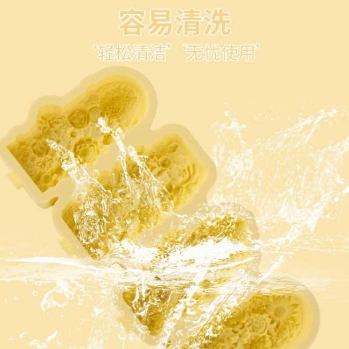 4 Grids Flower Ice Cream Silicone Mold Home Use Food-Grade Ice Pop Mold – Bild 7