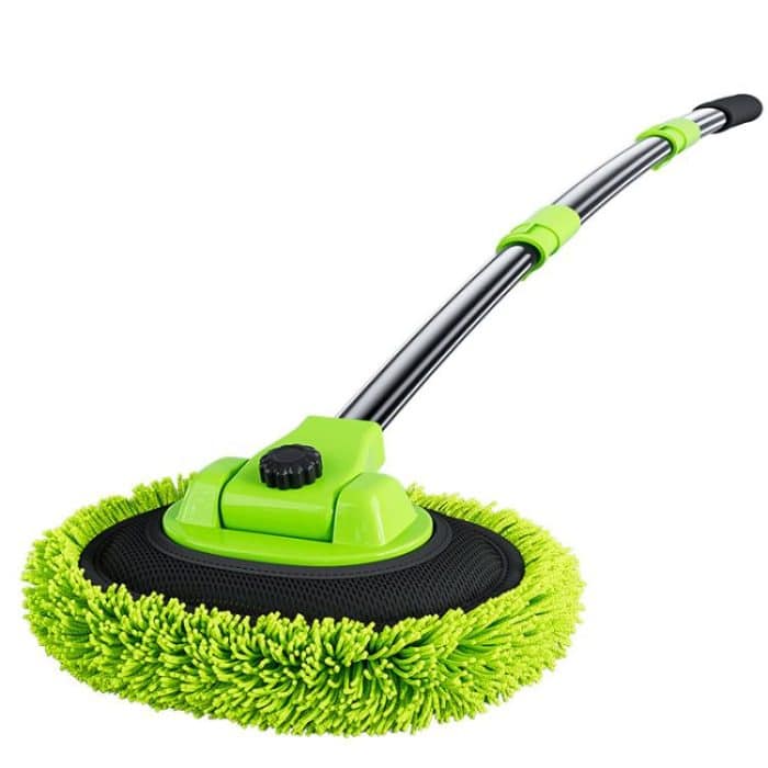 TBD0606077701A.jpg SUITU LS-444 Three-section Curved Car Wash Brush Chenille Car Wash Mop, Black Green – Bild 1