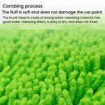 SUITU LS-444 Three-section Curved Car Wash Brush Chenille Car Wash Mop, Black Green – Bild 4