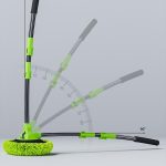 SUITU LS-444 Three-section Curved Car Wash Brush Chenille Car Wash Mop, Black Green – Bild 9