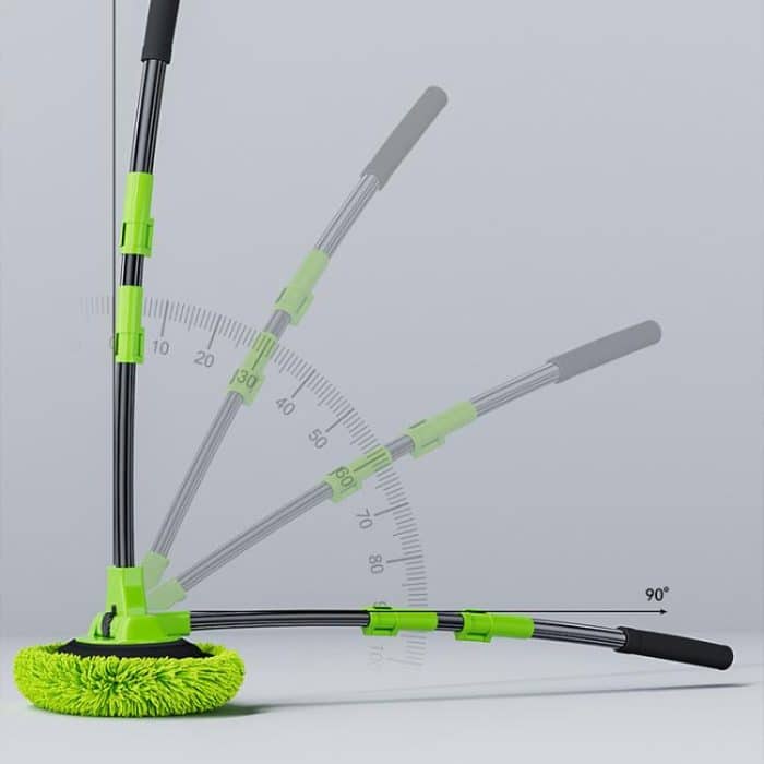 SUITU LS-444 Three-section Curved Car Wash Brush Chenille Car Wash Mop, Black Green – Bild 9