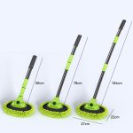 SUITU LS-444 Three-section Curved Car Wash Brush Chenille Car Wash Mop, Black Green – Bild 10