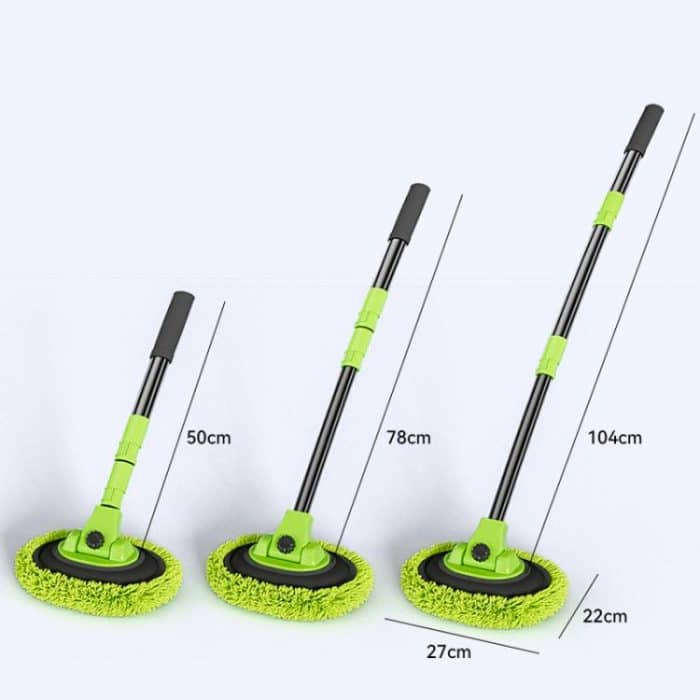 SUITU LS-444 Three-section Curved Car Wash Brush Chenille Car Wash Mop, Black Green – Bild 10