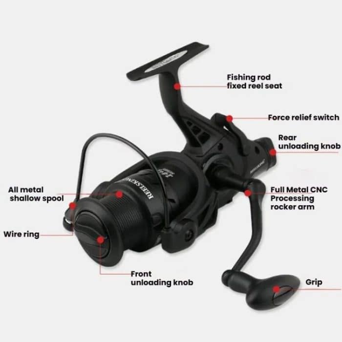 Dual Brake Fishing Reel Metal Shallow Spool & Zero-Gap Design for Long Casting, YUMOSHI KP3000, YUMOSHI KP4000, YUMOSHI KP5000, YUMOSHI KP6000, YUMOSHI KP7000 – Bild 4